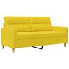 vidaXL Sof&aacute; de 2 lugares 140 cm tecido amarelo-claro