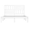 vidaXL Estrutura de cama 140x190 cm madeira de pinho maci&ccedil;a branco