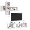 vidaXL 7 pcs conjunto de móveis de TV contraplacado branco
