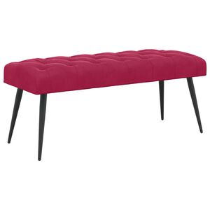 vidaXL Banco com bot&otilde;es estofados Vinho Vermelho 110 x 40 x 46 cm