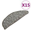 vidaXL Tapete/carpete para degraus 15 pcs 65x21x4 cm antracite