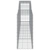 vidaXL Cestos gabião arqueados 20 pcs 400x50x100/120 ferro galvanizado