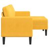 vidaXL Sofá 2 lugares com Chaise em L 125 cm linho amarelo-claro