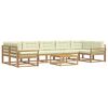 vidaXL Conjunto de Sof&aacute;s para Exterior 6 unid. Branco e Creme