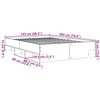 vidaXL Estrutura de cama 140x200 cm derivados de madeira cinza cimento