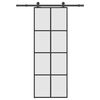 vidaXL Porta deslizante c/ conj. ferragens 76x205cm vidro ESG/alum&iacute;nio
