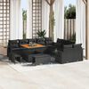 vidaXL Conjunto de Sof&aacute; de Jardim 13 pcs Preto vime PE