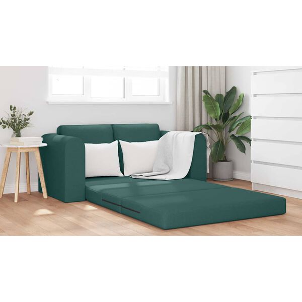 vidaXL Sofá-Cama Verde-escuro 148 x 71 x 83 cm tecido