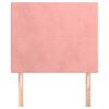 vidaXL Cabeceira Rosa 100x5x118/128 cm Veludo
