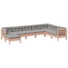vidaXL 8 pcs conj. sof&aacute;s jardim c/ almofad&otilde;es madeira abeto-de-douglas