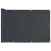 vidaXL Tela de privacidade para varanda 400x75 cm PVC antracite
