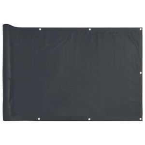 vidaXL Tela de privacidade para varanda 400x75 cm PVC antracite