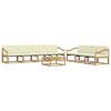 vidaXL Conjunto de Sof&aacute;s para Exterior 8 pcs Branco e Creme