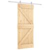 vidaXL Porta Deslizante Natural e Branco 80 x 210 cm