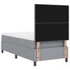 vidaXL Cama Box com colch&atilde;o Cinzento-claro 90 x 200 cm tecido
