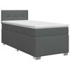 vidaXL Cama box spring com colch&atilde;o Cinzento-Escuro 90 x 190cm Tecido