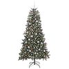 vidaXL &Aacute;rvore de Natal Artificial Verde 210 cm PVC, Pl&aacute;stico e A&ccedil;o
