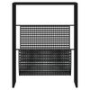 vidaXL Suporte de revistas 35x15x45 cm aço preto