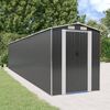 vidaXL Abrigo de jardim 192x938x223 cm a&ccedil;o galvanizado antracite