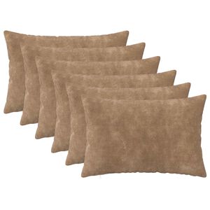 vidaXL Capa almofada 6 pcs HEERLEN Cinzento-acastanhado 30 x 50 cm