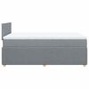 vidaXL Cama boxspring com colch&atilde;o 120x190 cm tecido cinzento-claro