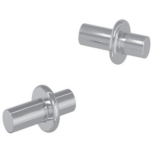 vidaXL Ganchos de Prateleira 2 unid. Prateado 8,6 x 8,6 x 14,6 mm A&ccedil;o