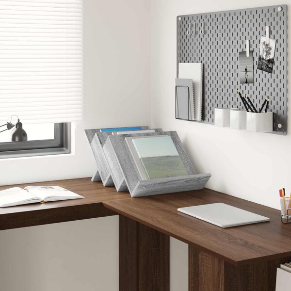 vidaXL Estante de Revistas Cinza Sonoma 53 x 40 x 28,5 cm