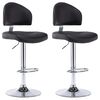 vidaXL Bancos de bar 2 pcs couro artificial preto
