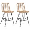 vidaXL Bancos de bar 2 pcs 45x56x103,5 cm vime PE e a&ccedil;o