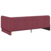 vidaXL Estrutura de Cama de Canto Vinho Vermelho 90 x 200 cm tecido