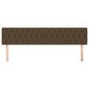 vidaXL Cabeceiras castanho-escuro 180x7x78/88 cm tecido