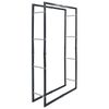 vidaXL Suporte para lenha 80x25x150 cm a&ccedil;o preto