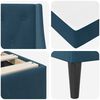 vidaXL Estrutura de cama com colch&atilde;o Azul 80 x 200 cm Veludo