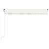 vidaXL Toldo retr&aacute;til autom&aacute;tico 450x300 cm cor creme