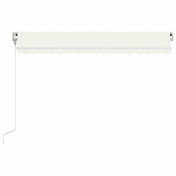 vidaXL Toldo retr&aacute;til autom&aacute;tico 450x300 cm cor creme