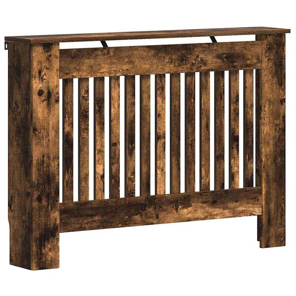 vidaXL Capa de Radiador Carvalho Defumado 112 x 19 x 81,5 cm