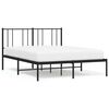 vidaXL Estrutura de cama com cabeceira 140x190 cm metal preto