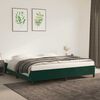 vidaXL Estrutura de cama sem colch&atilde;o 200x200 cm veludo verde-escuro