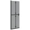 vidaXL Parede de chuveiro walk-in Preto 70 x 6,5 x 190 cm