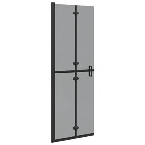 vidaXL Parede de chuveiro walk-in Preto 70 x 6,5 x 190 cm