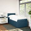 vidaXL Cama boxspring com colch&atilde;o 90x200 cm veludo azul