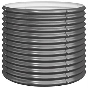 vidaXL Vaso/floreira de jardim a&ccedil;o galvanizado 80x80x68cm antracite