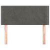vidaXL Cabeceira de cama veludo 80x5x78/88 cm cinzento-escuro