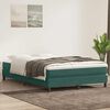 vidaXL Cama box spring com colch&atilde;o 160x210 cm veludo verde escuro