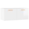 vidaXL Arm&aacute;rio parede 80x35x36,5 cm deriv. madeira branco brilhante