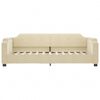 vidaXL Sof&aacute;-cama 100x200 cm tecido cor creme