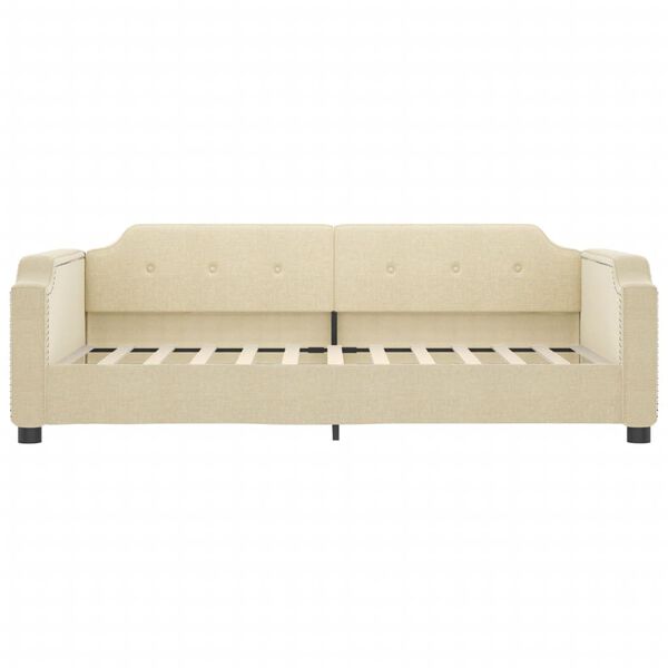 vidaXL Sof&aacute;-cama 100x200 cm tecido cor creme