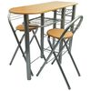 vidaXL Conjunto de mesa e cadeiras cozinha/bar madeira