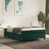 vidaXL Estrutura de cama com molas 140x200 cm veludo verde-escuro