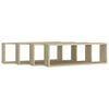 vidaXL Estantes parede c&uacute;bicas 4pcs deriv. madeira 80x15x26,5cm sonoma